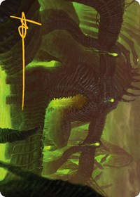 The Dross Pits Art Card (Gold-Stamped Signature), Art Series: Phyrexia: All Will Be One