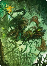 Skyscythe Engulfer Art Card (Gold-Stamped Signature), Art Series: Phyrexia: All Will Be One