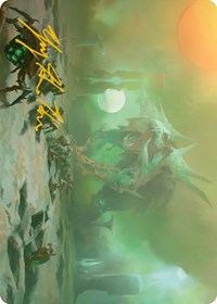 Green Sun's Twilight Art Card (Gold-Stamped Signature), Art Series: Phyrexia: All Will Be One