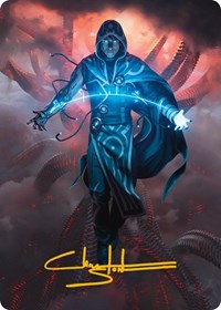 Jace, the Perfected Mind Art Card (15/81) (Gold-Stamped Signature), Art Series: Phyrexia: All Will Be One