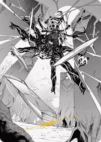 Kaito, Dancing Shadow Art Card (78/81) (Gold-Stamped Signature), Art Series: Phyrexia: All Will Be One