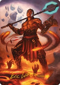 Koth, Fire of Resistance Art Card (Gold-Stamped Signature), Art Series: Phyrexia: All Will Be One