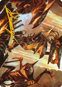 Gleeful Demolition Art Card (Gold-Stamped Signature), Art Series: Phyrexia: All Will Be One
