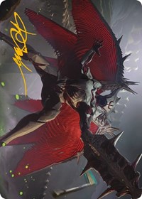 Phyrexian Vindicator Art Card (7/81) (Gold-Stamped Signature), Art Series: Phyrexia: All Will Be One