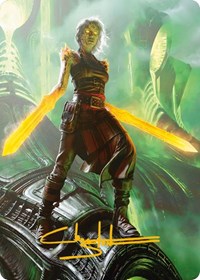 Nahiri, the Unforgiving Art Card (51/81) (Gold-Stamped Signature), Art Series: Phyrexia: All Will Be One