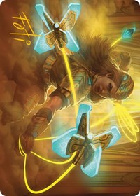 Bladehold War-Whip Art Card (Gold-Stamped Signature), Art Series: Phyrexia: All Will Be One