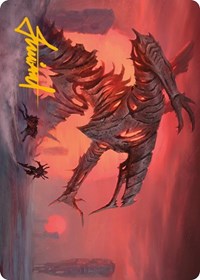 Red Sun's Twilight Art Card (Gold-Stamped Signature), Art Series: Phyrexia: All Will Be One