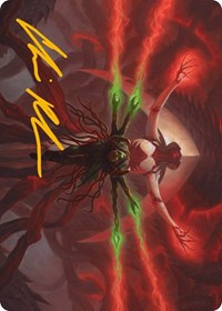 All Will Be One Art Card (Gold-Stamped Signature), Art Series: Phyrexia: All Will Be One