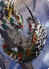 Atraxa's Skitterfang Art Card (Gold-Stamped Signature), Art Series: Phyrexia: All Will Be One