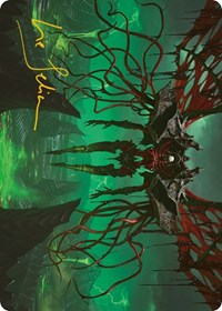 Archfiend of the Dross Art Card (Gold-Stamped Signature), Art Series: Phyrexia: All Will Be One