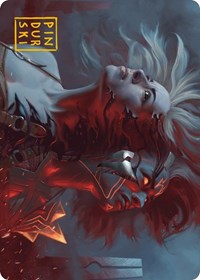Thrill of Possibility Art Card (Gold-Stamped Signature), Art Series: Phyrexia: All Will Be One