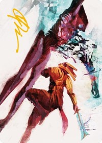 Hexgold Slash Art Card (Gold-Stamped Signature), Art Series: Phyrexia: All Will Be One