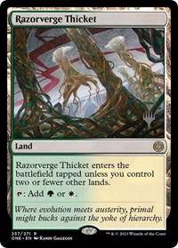 Razorverge Thicket, Promo Pack: Phyrexia: All Will Be One