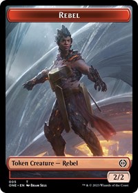 Rebel // The Hollow Sentinel Double-sided Token, Phyrexia: All Will Be One