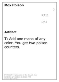 Mox Poison, Un-Known Event Playtest Cards