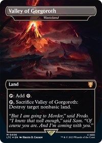 Valley of Gorgoroth - Wasteland (Surge Foil), Commander: The Lord of the Rings: Tales of Middle-earth