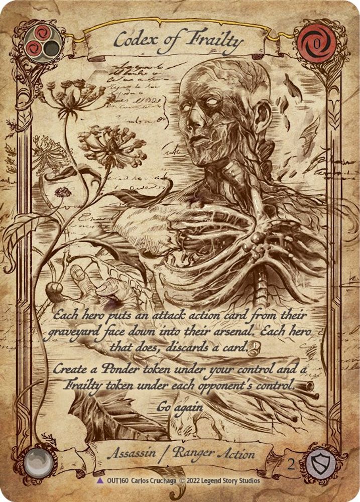 Codex of Frailty (Marvel), Cold-foil, front
