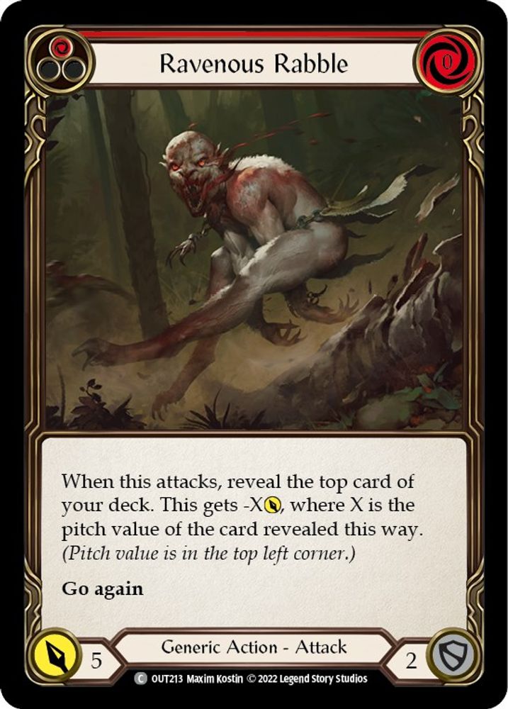 Ravenous Rabble (Red), Standard, front