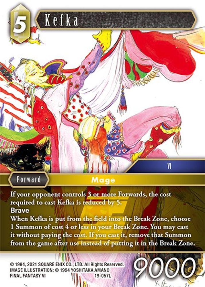 Kefka, Standard, front