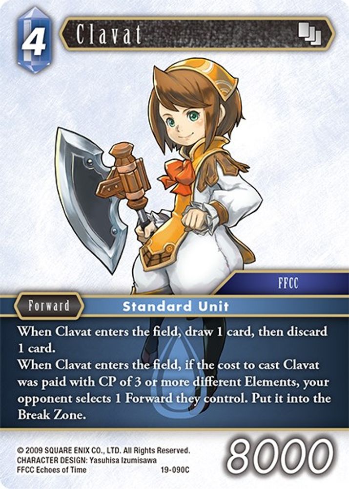 Clavat, Standard, front