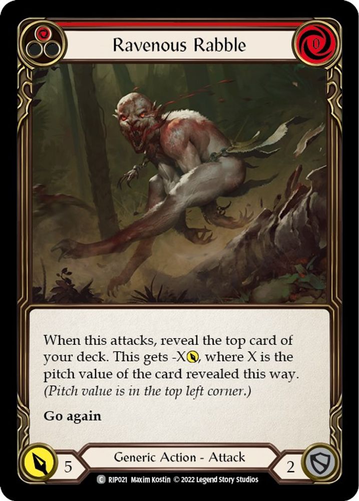 Ravenous Rabble (Red), Standard, front