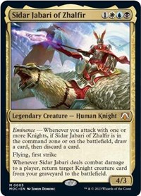 Sidar Jabari of Zhalfir, Commander: March of the Machine