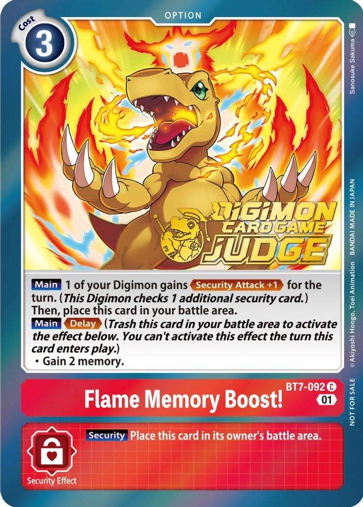 Flame Memory Boost! (Judge Pack 3), Foil, front