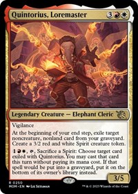 Quintorius, Loremaster, March of the Machine