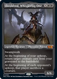 Sheoldred, Whispering One (Foil Etched), March of the Machine: Multiverse Legends