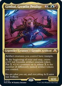 Gimbal, Gremlin Prodigy (Display Commander) - Thick Stock, Commander: March of the Machine