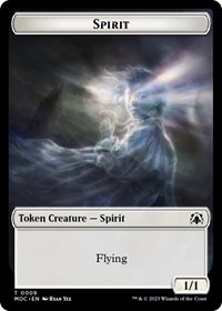 Spirit (0009) // Treasure Double-sided Token, Commander: March of the Machine