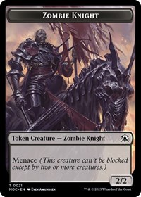 Zombie Knight // Human Double-sided Token, Commander: March of the Machine