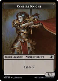 Vampire Knight // Soldier Double-sided Token, Commander: March of the Machine