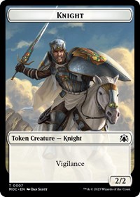 Knight (7) // Spirit (14) Double-sided Token, Commander: March of the Machine