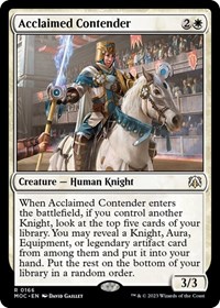 Acclaimed Contender, Commander: March of the Machine