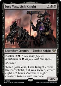 Josu Vess, Lich Knight, Commander: March of the Machine
