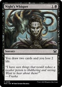 Night's Whisper, Commander: March of the Machine