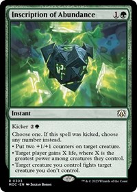 Inscription of Abundance, Commander: March of the Machine