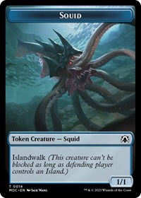 Squid // Human Double-sided Token, Commander: March of the Machine