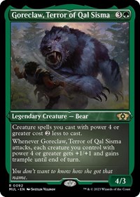Goreclaw, Terror of Qal Sisma (Foil Etched), March of the Machine: Multiverse Legends