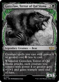 Goreclaw, Terror of Qal Sisma (Halo Foil), March of the Machine: Multiverse Legends