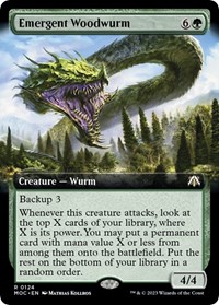 Emergent Woodwurm (Extended Art), Commander: March of the Machine
