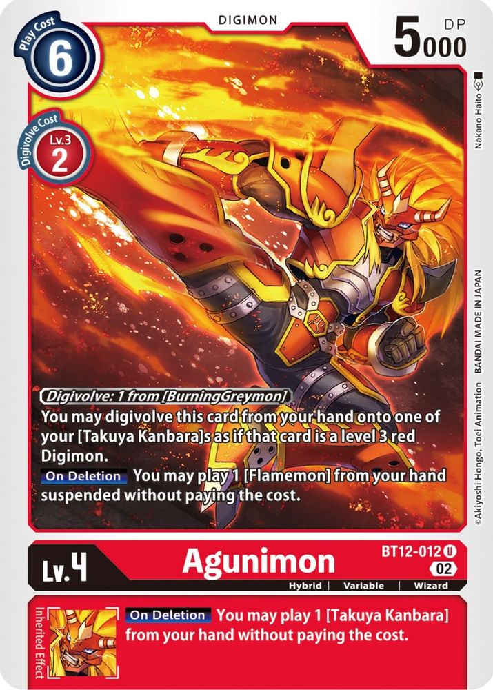 Agunimon, Standard, front