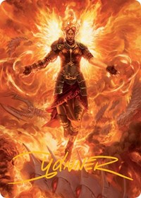 Chandra, Hope's Beacon Art Card (Gold-Stamped Signature), Art Series: March of the Machine