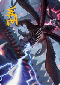 Defiant Thundermaw Art Card (Gold-Stamped Signature), Art Series: March of the Machine