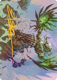 Botanical Brawler Art Card (Gold-Stamped Signature), Art Series: March of the Machine