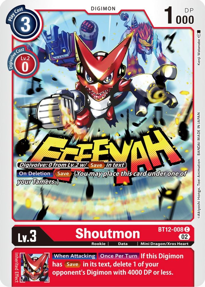 Shoutmon, Standard, front