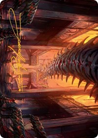 Bloodfell Caves Art Card (Gold-Stamped Signature), Art Series: March of the Machine