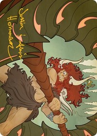 Borborygmos and Fblthp Art Card (57/81) (Gold-Stamped Signature), Art Series: March of the Machine