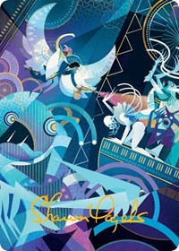Errant and Giada Art Card (Gold-Stamped Signature), Art Series: March of the Machine